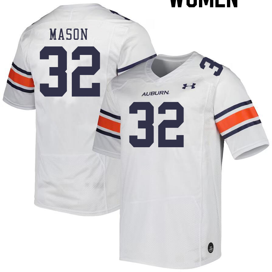 Women #32 Trent Mason Auburn Tigers College Football Jerseys Stitched-White